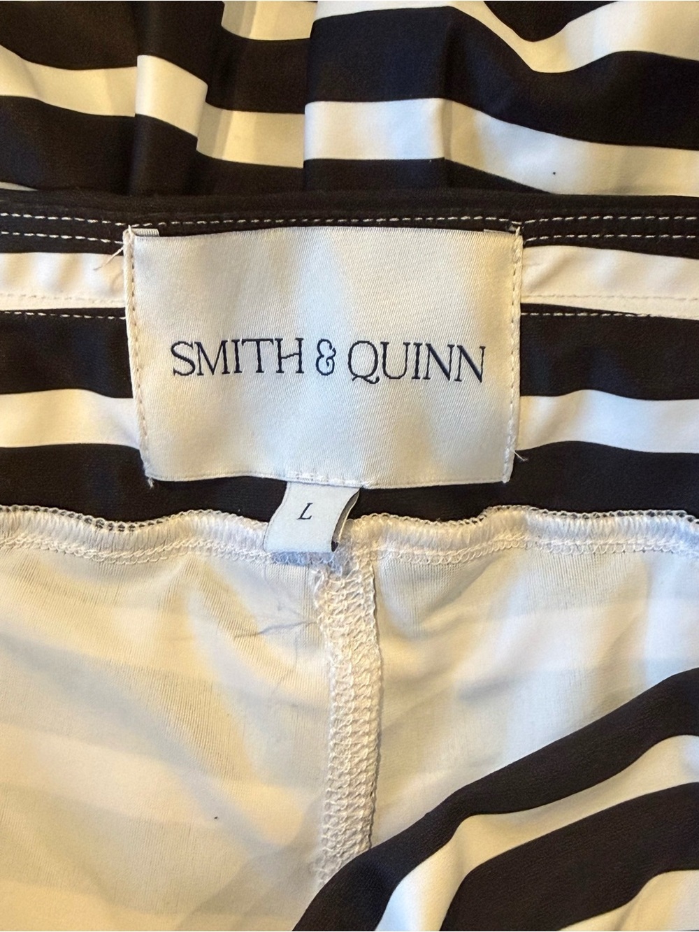 Smith & Quinn Black and White Striped Pleated Mini Skirt with shorts - Picture 6 of 7
